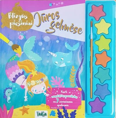 Jūros gelmėse. Blizgūs piešiniai