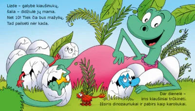 Dešimt dinozauriukų. Skaičiuojame linksmai