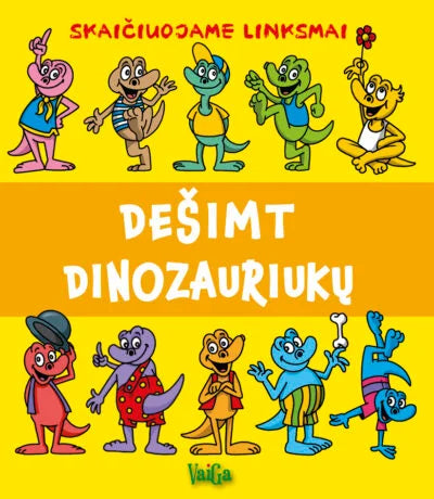 Dešimt dinozauriukų. Skaičiuojame linksmai
