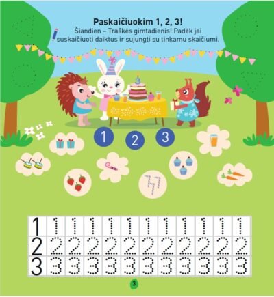 Miško matematika. Rašyk, trink ir vėl rašyk