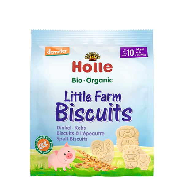 Holle ekologiški sausainiai vaikams „Little Farm“, 100 g