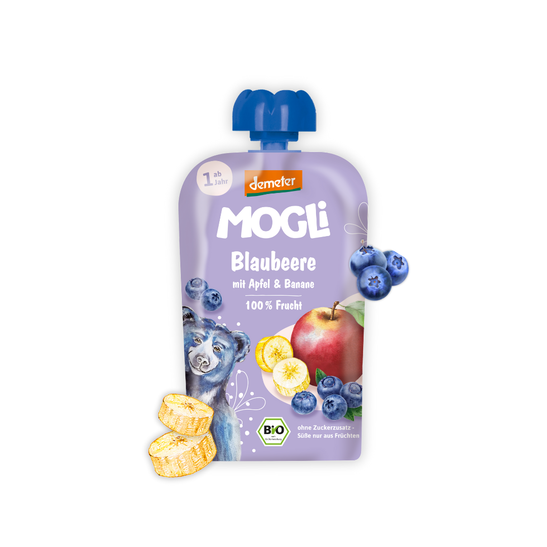 MOGLi Organic Fruit Pouch - Blueberry Apple Banana
