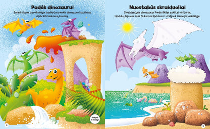 Šaunieji dinozaurai: lipdukų ir veiklos knyga