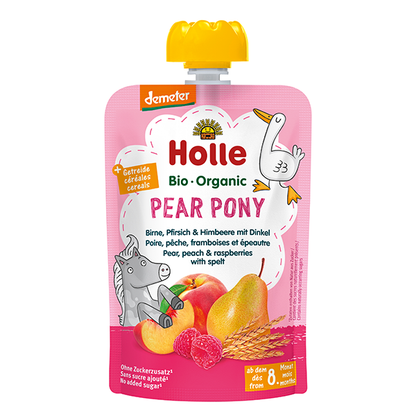 Holle ekologiška vaikiška tyrelė „Pear Pony“ su kriaušėmis ir spelta