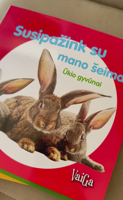 Keturių knygų rinkinys: Ūkio gyvūnai, Augintiniai, Laukiniai gyvūnai, Džiunglių gyvūnai