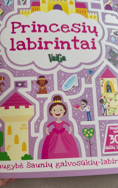 Princesių labirintai - Lipdukų knygutė