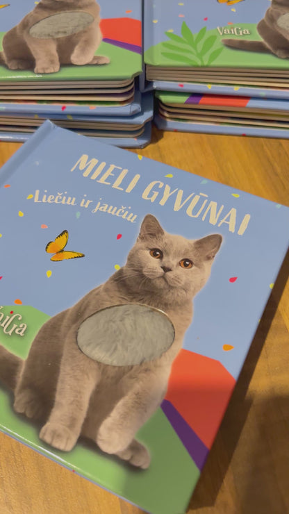 Mieli gyvūnėliai. Liečiu ir jaučiu. Kačiukas